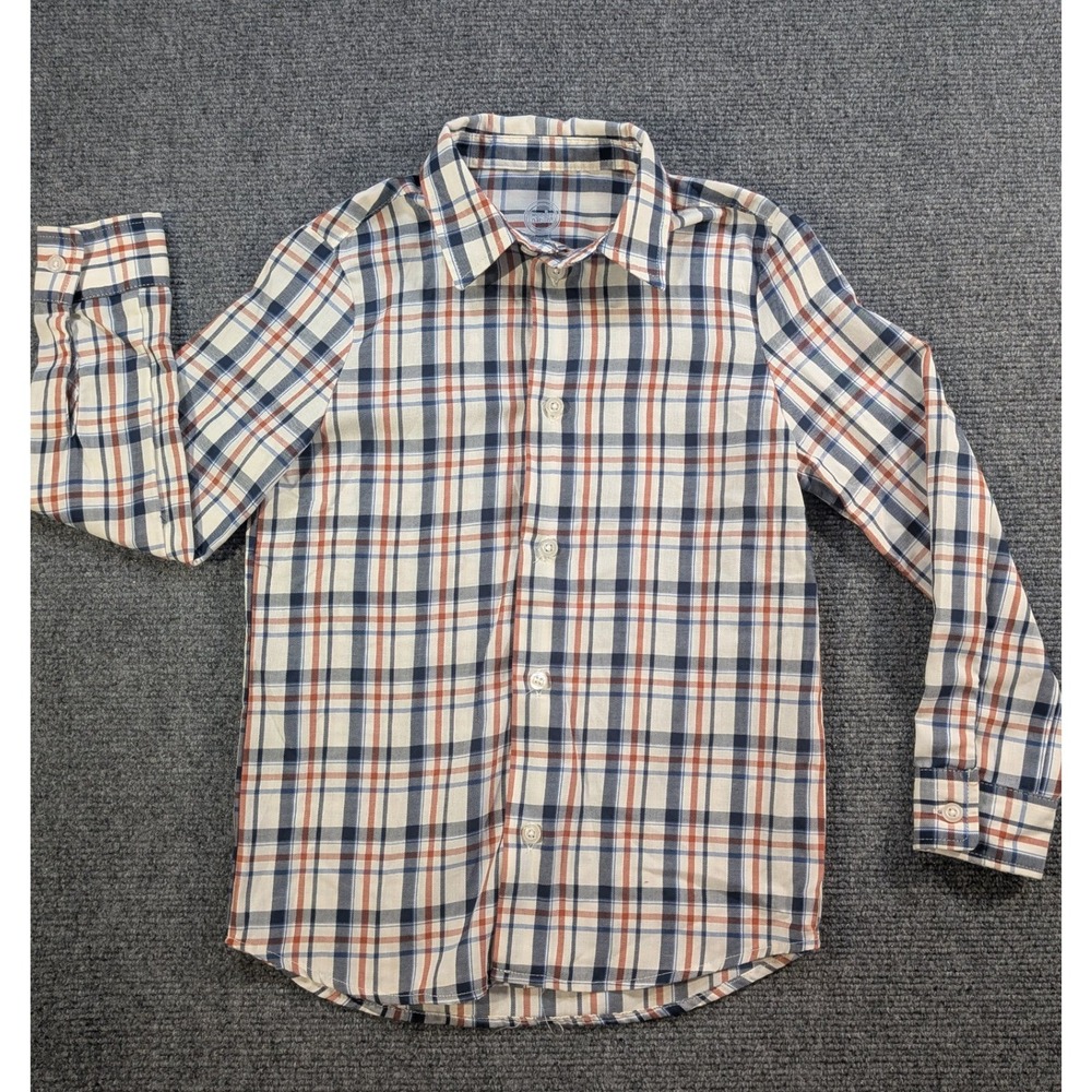 Wonder Nation Plaid Button Down Shirt Boys Size S 6-7